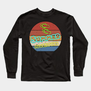 Summer Adventure, colorful and motivational Long Sleeve T-Shirt